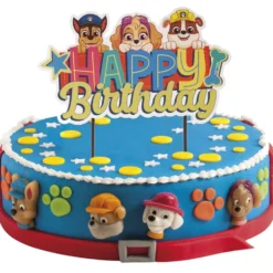Topper de Papel para Tarta Patrulla Canina 16 cm