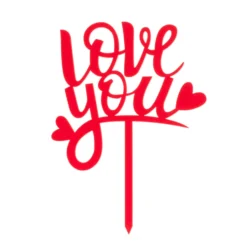Topper Love You 13,5 x 10 cm