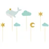 Topper para Cupcakes Ballena 7 ud - Partydeco