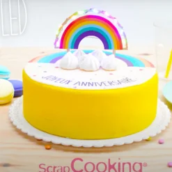 Topper para Tarta Arco Iris Led 11 cm - Scrapcooking