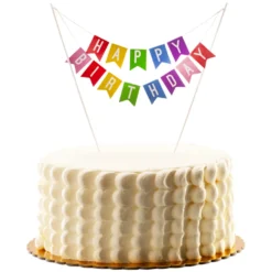 Topper para Tarta Banderas Happy Birthday - Dekora