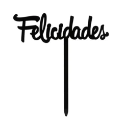 Topper para Tarta Felicidades 13 cm - Dekora