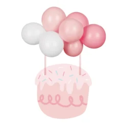 Topper para Tarta Globos Rosas - Partydeco