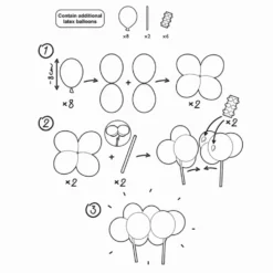 Topper para Tarta Globos Rosas - Partydeco
