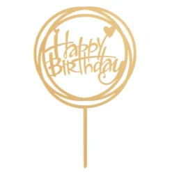 Topper para Tarta - Happy Birthday 15 cm - Dekora