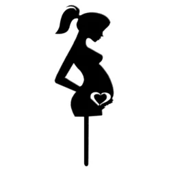 Topper para Tarta Mujer Embarazada - Dekora