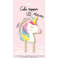 Topper para Tarta Unicornio Led 12 cm - ScrapCooking