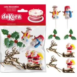 Toppers de Navidad para Dulces 6 ud