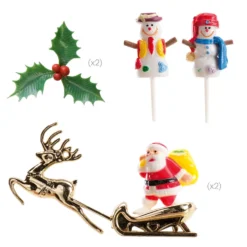 Toppers de Navidad para Dulces 6 ud