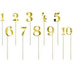 Toppers de Números Dorados 11 ud - Partydeco