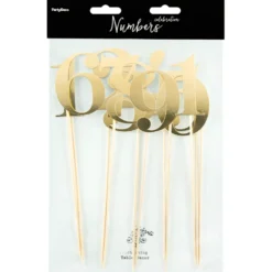 Toppers de Números Dorados 11 ud - Partydeco