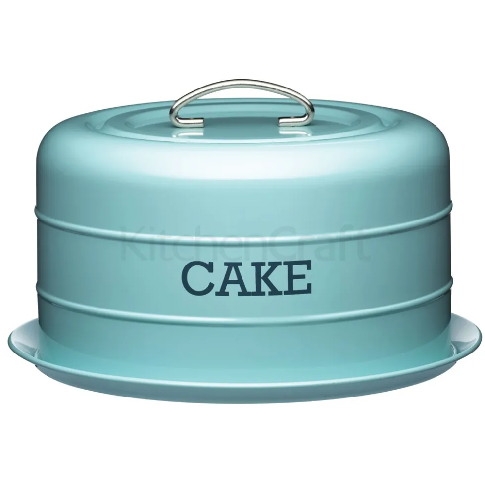 Transportador de tartas vintage azul