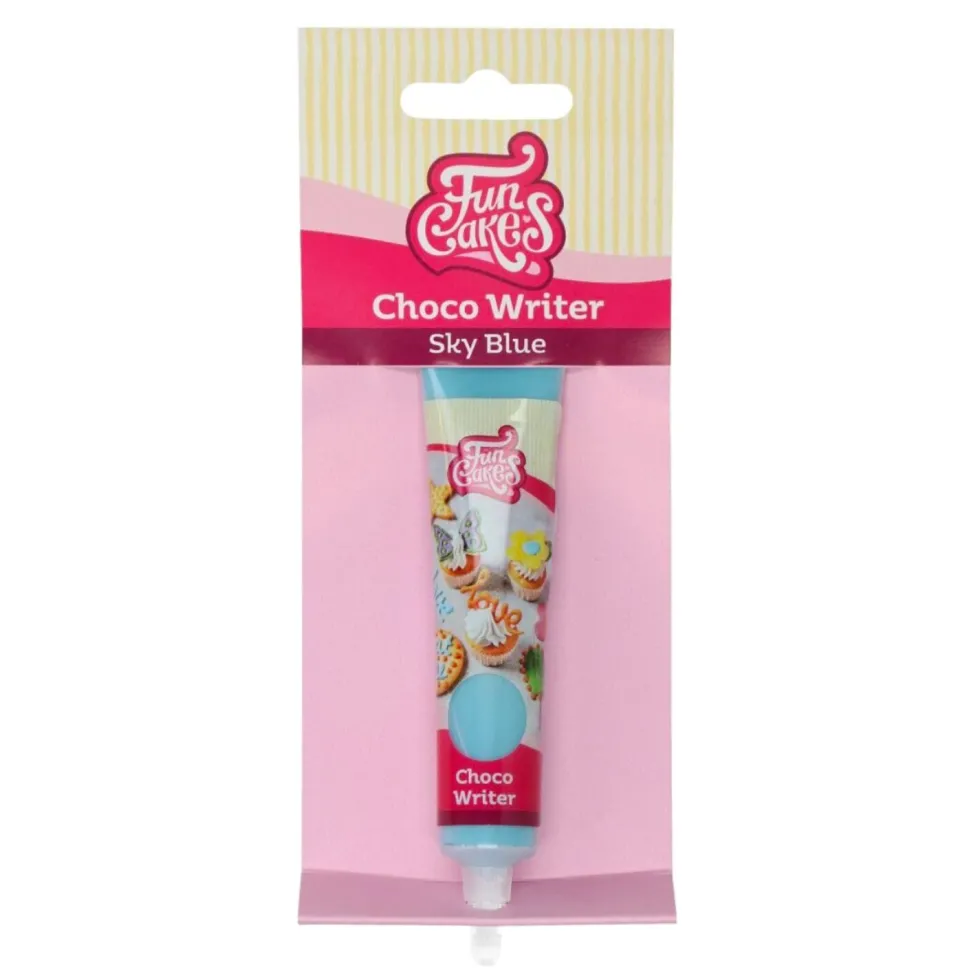 Tubo Escritor de Chocolate Azul Cielo 25 gr - Funcakes