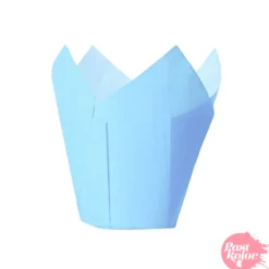 Tulipas para Mini Muffins Azules - 50 Unidades