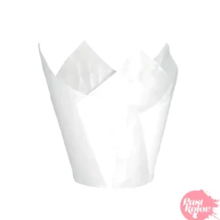 Tulipas para Mini Muffins Blancas - 50 Unidades