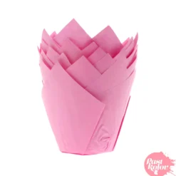 Tulipas para Mini Muffins Rosas - 50 Unidades