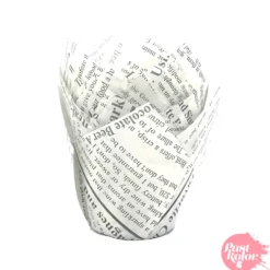 Tulipas para Mini Muffins Papel Periodico - 50 Unidades