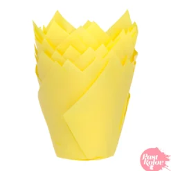 Tulipas para Muffins Amarillas - 24 unidades