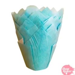 Tulipas para Muffins Azul Turquesa - 24 unidades