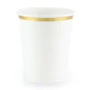 Vasos Comunión Blancos con Borde Dorado 6 ud