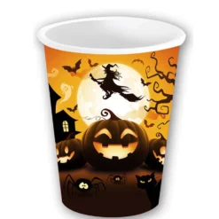 Vasos de Papel Calabaza Halloween 6 ud