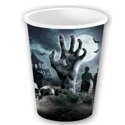 Vasos de Papel Cementerio Halloween 6 ud