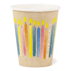 Vasos de Papel Cumpleaños Eco 250 ml 8 ud
