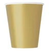 Vasos de Papel Dorados 270 ml 8 ud