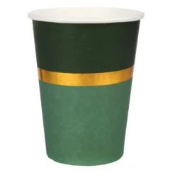 Vasos de Papel Navidad Chic Verde 10 ud