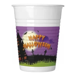 Vasos de Plástico Happy Halloween 8 ud
