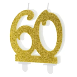 Vela 60 Cumpleaños Dorada