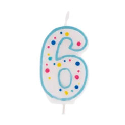 Vela de Cumpleaños 6 Azul