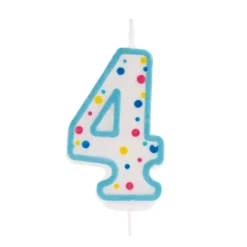 Vela de Cumpleaños 4 Azul