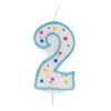 Vela de Cumpleaños 2 Azul