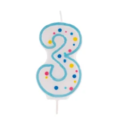Vela de Cumpleaños 3 Azul
