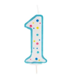 Vela de Cumpleaños 1 Azul