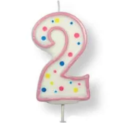 Vela de Cumpleaños 2 Rosa
