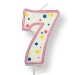 Vela de Cumpleaños 7 Rosa