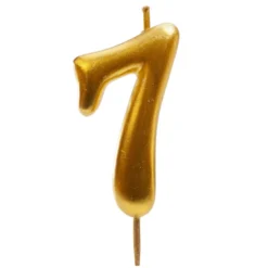 Vela Nº 7 Dorada 6 cm