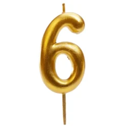 Vela Nº 6 Dorada 6 cm