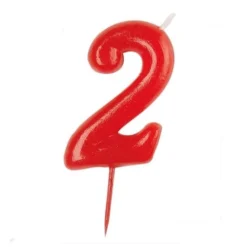 Vela Nº 2 Roja 6 cm - Dekora