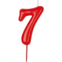 Vela Nº 7 Roja 6 cm - Dekora