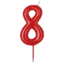 Vela Nº 8 Roja 6 cm - Dekora