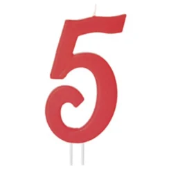 Vela Número 5 Roja 12cm