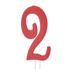 Vela Número 2 Roja 12cm