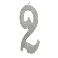 Vela Brillante Plata Nº 2 12 cm