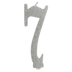 Vela Brillante Plata Nº 7 12 cm