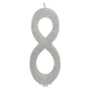 Vela Brillante Plata Nº 8 12 cm