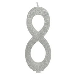 Vela Brillante Plata Nº 8 12 cm
