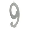 Vela Brillante Plata Nº 9 12 cm